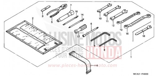 OUTILS GL1800A2 de 2002